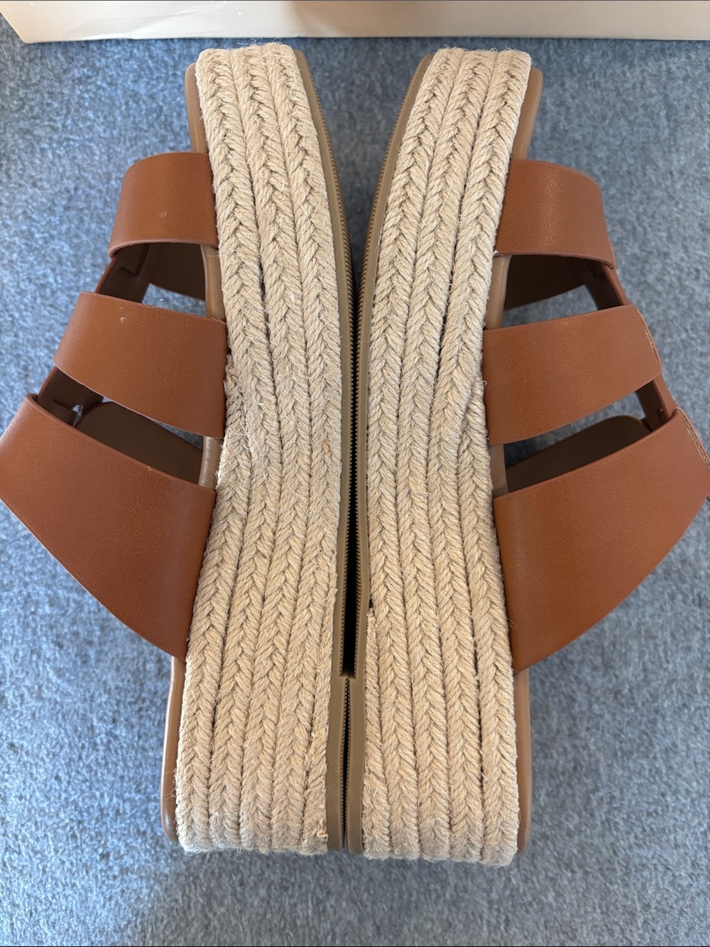 Women’s Platform Espadrille Slide Sandals  Chestnut 8 1/2 - Picture 5 of 8